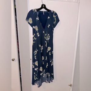 Free people button down high low dress
